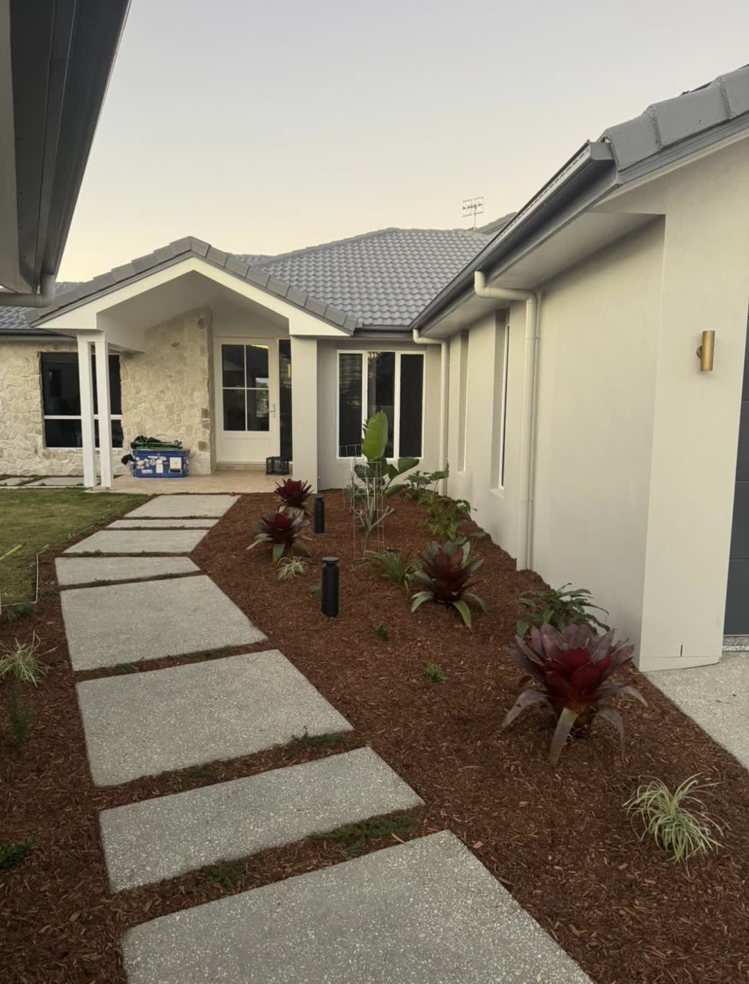 Mermaid Waters, new-build front landscape