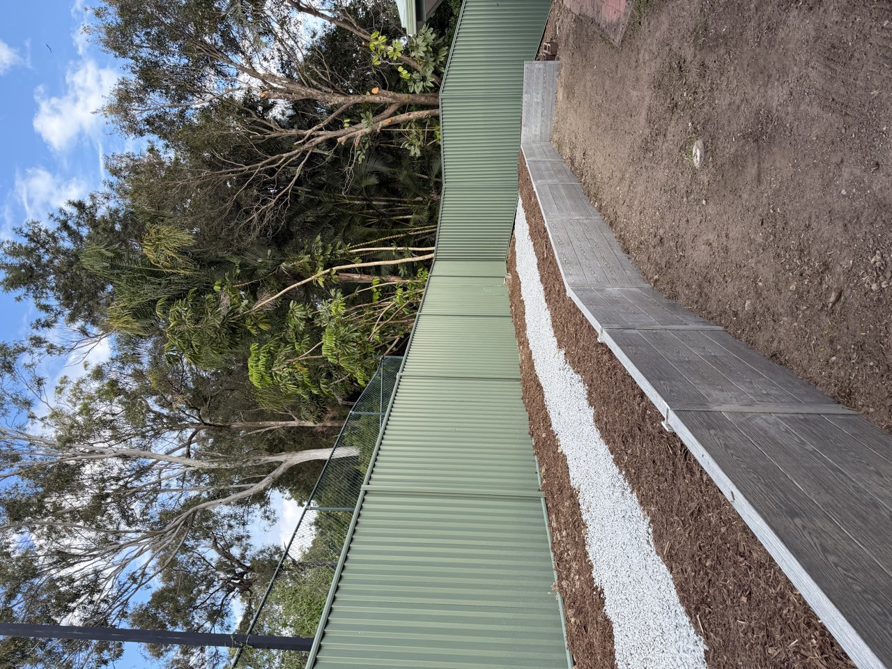 Finished block retaining wall and new fence, Parkwood